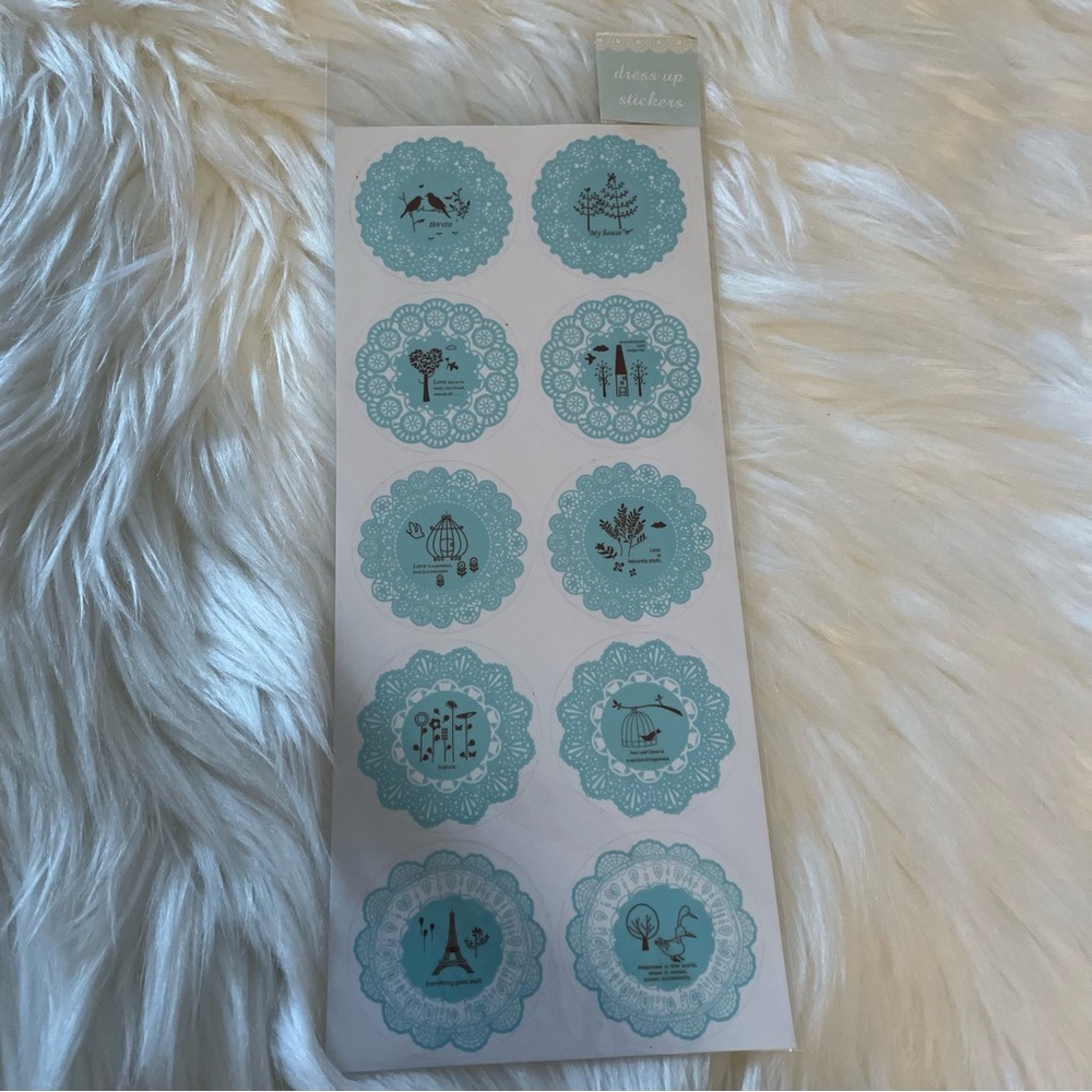 New Elegant Blue Sticker Set